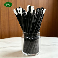 Pailles-cuillères en papier épais VVG 3 plis en pâte de cellulose écologique compostable jetables – Remise sur le volume pour les smoothies et les granités