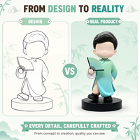Figurine articulée personnalisée OEM, nouveau style chinois, mini boîte mystère, figurine en PVC, décoration orientale, jouet de collection personnalisé, vente en gros