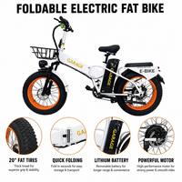Vélo électrique pliable GARAGE : pneus larges de 20 pouces, pliage rapide, batterie au lithium amovible et moteur puissant.