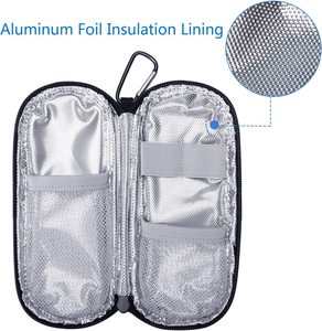 DEENITH Insulated Medical Insulin <b>Cooler</b> Travel Case 2 <b>Ice</b> <b>Packs</b> 19x8x3CM Portable Diabetic Storage Custom Logo OEM/ODM - Product Image 3