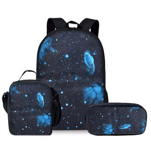 Sac à dos de trois pièces unisexe planète de l'espace extra-atmosphérique de style tendance pour garçons et filles meilleurs cadeaux cartable étanche dessin animé 3D - Product Image 1