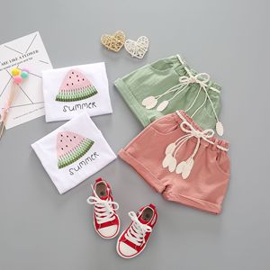 Ensembles de vêtements d'été pour filles, vêtements pour enfants mignons avec imprimé de pastèque, vêtements pour filles 2021 - Product Image 5
