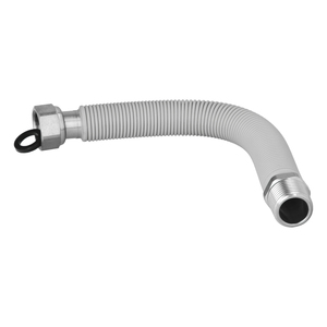 Tubo di Estensione per Acqua in Acciaio Inossidabile Corrugato Lunghezza da 22,5 a 30 cm. Raccordi da 1/2 pollice - Product Image 1