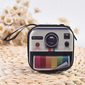 Porte-monnaie et porte-clés en tôle ultra-légère avec fermeture éclair, motif dessin animé vintage créatif - Product Image 2