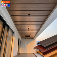 Plafond moderne en alliage d'aluminium pour extérieur, ignifuge, résistant à l'humidité et aux moisissures, avec finition imitation bois, pour centre commercial, hôtel, hôpital