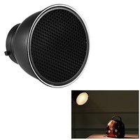 Réflecteur photographique standard en alliage d'aluminium de 18 cm (7 pouces) avec support Broncolor et diffuseur à grille nid d'abeille 20/40/60