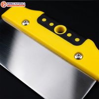 Ensemble de Spatules à Enduit Professionnelles et Industrielles - Grattoir à Plâtre Robuste en Acier Inoxydable pour la Décoration Murale