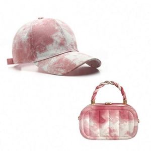 Nouvelle collection 2024 : Ensemble casquette de baseball et sac tie-dye éco-responsable pour femme, idéal pour les sports décontractés en extérieur, les fêtes sur la plage, broderie 3D, toutes saisons - Product Image 2