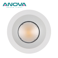 Trou de cadre de projecteur anti-éblouissement profond encastré 70mm rond fixe MR16 couvercle de boîtier de lumière vers le bas