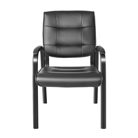 Chaise de réception, de salle d'attente, de bureau, de conférence ou d'événement en cuir de haute qualité avec coussin moelleux et accoudoirs rembourrés pour les conférences