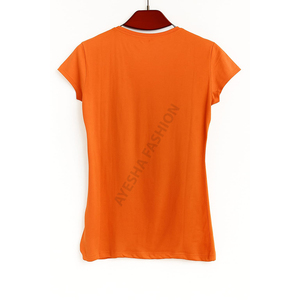 เสื้อยืดลำลองแขนสั้นผ้าฝ้าย120GSM สำหรับผู้หญิงเสื้อยืดผ้านุ่มระบายอากาศได้ดีไซส์ใหญ่พิเศษขายส่งโลโก้ตามสั่ง - Product Image 4