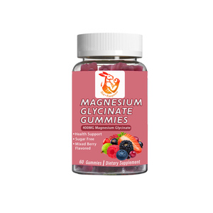 Gummies au glycinate de magnésium aromatisées aux baies mélangées avec du calcium et des vitamines pour soutenir les muscles, soulager le stress et renforcer le système immunitaire - Product Image 1