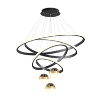 Nordische Kreisförmige 3-Ring LED-Pendelleuchte, Sternenprojektions-Hängelampe für Esstisch, Wohnzimmer, Bartheke & Kinderzimmer