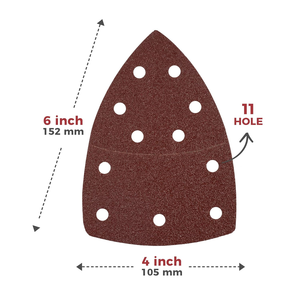 Lixa do Mouse Lixa 11-<span class=keywords><strong>H</strong></span> 40/60/80 Grit Detalhe Lixa Palm Lixadeira Papel Gancho e <span class=keywords><strong>Loop</strong></span> Lixadeira Almofadas Folhas de Lixa Triangulares - Product Image 4