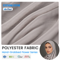 0802 Tissu en polyester respirant, antistatique et doux pour la peau, à motif floral, pour foulards de femmes musulmanes, vente en gros personnalisée