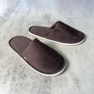 รองเท้าแตะผ้ากำมะหยี่ปิดนิ้วสำหรับแขกในโรงแรมหรูหรารองเท้าแตะสำหรับการบินแบบใช้แล้วทิ้ง - Product Image 2