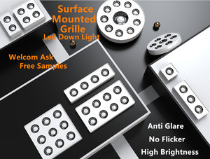 Tellace Chất lượng cao độ sáng trắng đen nhà khách sạn Văn phòng Die Cast nhôm bề mặt Trần hình chữ nhật 64 wát LED xuống ánh sáng - Product Image 6