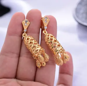 Earrings Bridal Fashion Jewelry Earrings African Wedding Ornament Wife Gifts Bijoux Africaine Dubai Earrings For Women