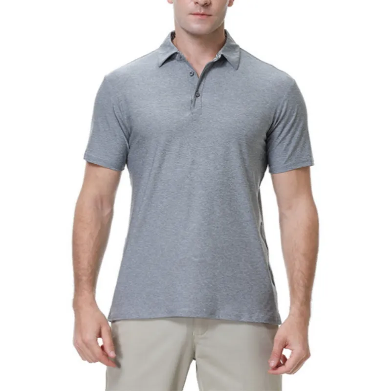 Polo pour hommes uniforme à impression personnalisée Polo à logo en coton polyester vente en gros pour hommes OEM en tissu tricoté à manches courtes