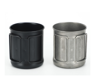 DFU154 Tasses à boire pliantes portables pour le camping, la chasse et les sports de plein air, noires et vertes, sans poignée, pour le voyage - Product Image 5