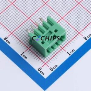 MX2EDGVC-2.54-04P-GN01-Cu-A Plug-in Terminal Block Through hole,P=2.54mm Board-to-Board / Socket - Closed 1x4P 2.54mm Green - Product Image 1