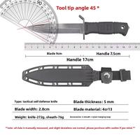 Couteau EDC professionnel à lame fixe en acier CPM-3V de haute qualité et durable, manche ABS+caoutchouc, gaine OEM personnalisable, qualité industrielle WB