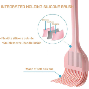 Pinceaux de cuisine en silicone résistants à la chaleur pour pâtisserie, application d'huile, beurre, sauces et marinades pour barbecue et cuisine - Product Image 2