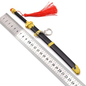 Famoso portachiavi modello di spada Mini Katana Anime con supporto in ABS e nappa le tombe perdute nero Katana modello di portachiavi per regalo - Product Image 6