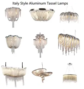 호화스러운 펀던트 빛 현대 샹들리에 술 거실을 위한 알루미늄 천장 전등 설비 포스트 모던 샹들리에