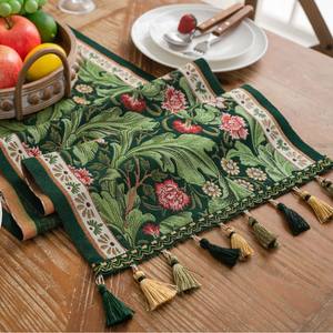 Verano Anne's Venta al por mayor Jacquard Primavera <span class=keywords><strong>Verde</strong></span> Rima Flor Vid <span class=keywords><strong>Camino</strong></span> <span class=keywords><strong>de</strong></span> <span class=keywords><strong>mesa</strong></span> - Product Image 6