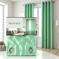 Rideaux en Faux Soie 2 Pièces 54"x84" Vente en Gros Direct Usine, Traitements de Fenêtre de Luxe, Rideaux Personnalisables en Taille et Couleur