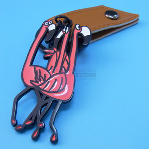 Llavero Metálico de Flamenco The Animal Project, Color Níquel Negro, Hecho a Mano, Regalo Empresarial - Product Image 3