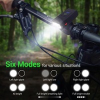 Feux avant/arrière de vélo transfrontaliers conçus en ABS, rechargeables par USB, haute luminosité, étanches, alimentés par batterie pour la conduite nocturne en montagne