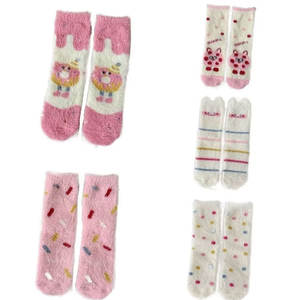 Bonitos y Coloridos calcetines mullidos para pantuflas, calcetines suaves de felpa con corazón para interiores, ropa para el hogar, logotipo personalizado, compresión, tobillo, medias de Invierno para mujer - Product Image 6