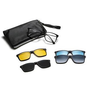 Gafas de Sol Magnéticas Greyjack, Montura Negra de TR Metálico, Lentes TAC con Protección UV400, Diseño Cuadrado Unisex - Product Image 3