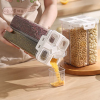 2025 nouveau réservoir de stockage de farine de cylindre de riz en plastique moderne ménage anti-insectes étanche à l'humidité PP boîte de rangement d'épicerie pour la nourriture