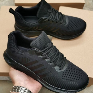 Zapatos de entrenamiento para bomberos, parte superior de malla negra, ligeros, transpirables, antideslizantes, zapatos de trabajo, correr y senderismo para hombre - Product Image 4