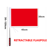 Drapeaux de guide touristique imprimés personnalisés, drapeau de guide touristique personnalisé de haute qualité en polyester avec mât rétractable