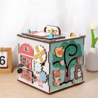 Tableau d'activités Montessori en bois pour enfants, jouet sensoriel multifonctionnel pour l'éducation précoce, pour les enfants de 2 à 4 ans