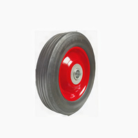 Pneu plein anti-crevaison Hongjia SR0616 10x3 en caoutchouc pour poussette, tondeuse à gazon et chariot
