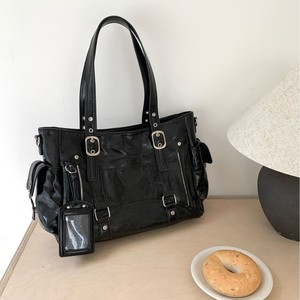 Bolso Tote Negro de Gran Capacidad con Bolsillo con Cremallera, Resistente al Agua, para Uso Diario, Bandolera - Product Image 5