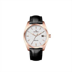 Montre-bracelet mécanique automatique pour homme d'affaires avec cadran gravé personnalisé et boîtier en acier inoxydable poli - Product Image 5