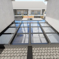Fenêtre de toit ouvrante motorisée en profilé aluminium, personnalisée, électrique, automatique, rétractable, pour patio