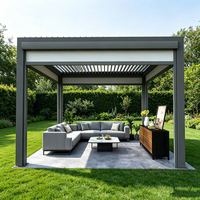 Pergola en aluminium robuste pour extérieur, anti-corrosion, design moderne, écologique, pour balcon, patio, jardin, cour, terrasse, personnalisable