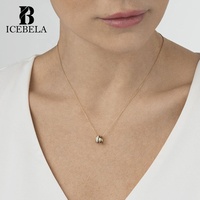 Colliers en argent sterling 925, élégants et luxueux, à double anneaux, bijoux fins uniques et tendance, plaqués or 18 carats pour femmes