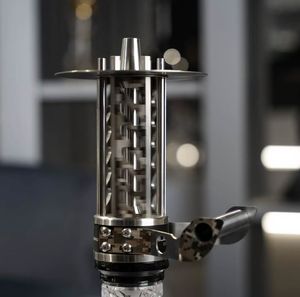 Usine En Gros <span class=keywords><strong>Shi</strong></span>_carver Narguilé En Acier Inoxydable Gatling Style Shisha Coffret Cadeau Version Originale Narguilé Ensemble Chiha - Product Image 2