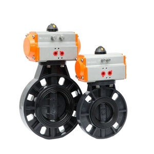 pvc upvc plastic pneumatic butterfly valve