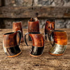 Tazas de Cerveza Hechas a Mano con Cuerno de Búfalo Natural, Ecológicas, Diseño Moderno, Color Sólido, para Viajes, Uso Tradicional en el Hogar, Gran Capacidad - Product Image 1