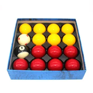 उच्च गुणवत्ता लाल पीला 16 टुकड़े बिलियर्ड पूल गेंद सेट 2 इंच पूल गेंद इनडोर जिम के लिए खेल