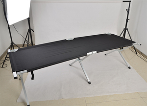 Ligero portátil resistente Extra largo al aire libre Camping <span class=keywords><strong>viaje</strong></span> relajarse dormir negro cama plegable <span class=keywords><strong>cuna</strong></span> para adultos - Product Image 6